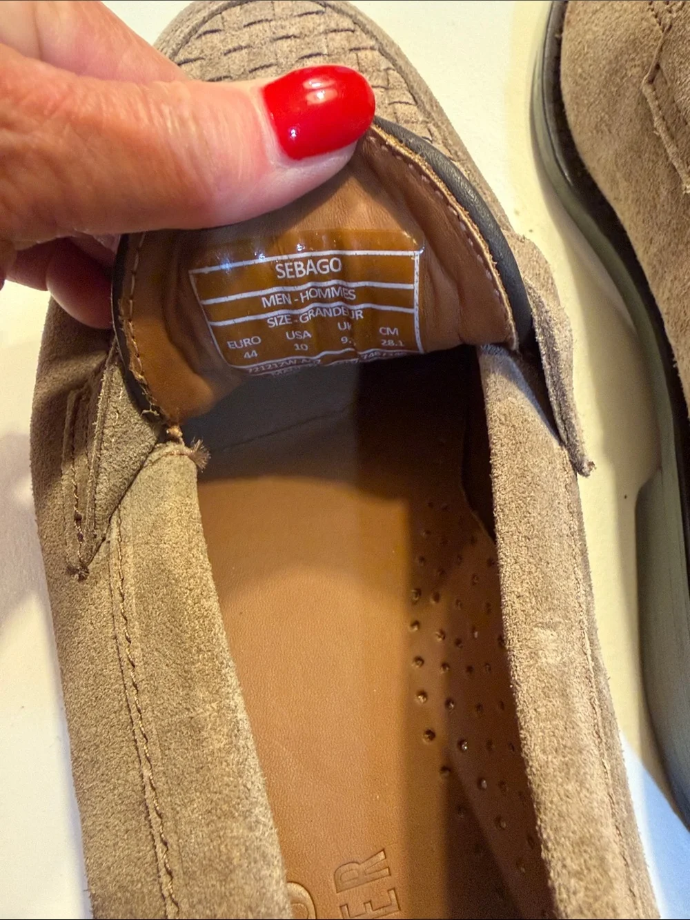 Todd Snyder Sebago grey suede loafers Sz 10.  New/Flawed SEE PICTURES. Tub7